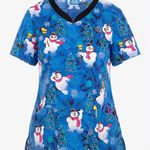 Cherokee Tooniforms V-Neck Frosty The SnowMan
Christmas scrub top Photo 1