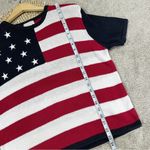 Christopher & Banks  Vintage American Flag Knit Sweater Shortsleeve Patriotic L Photo 11