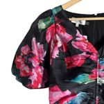 Teri Jon Rickie Freeman Black Floral Organza V Photo 9