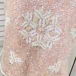 Stephen Chu Vintage Sequin Beaded Sleeveless Sweater Top Pink Large Pink Photo 4