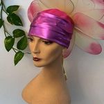 Handmade pink floral hat. This hat was made for the stage in the theater. Photo 0