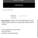 Hem & Thread NWT  Lace Brushed Lace Dress Photo 1