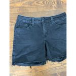 7 for all Mankind Black Frayed Hem Cutoff Weekend Short, sz 6 Photo 1