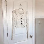 Free People  Chloe Loose Knit Cropped Cardigan Sweater Photo 3