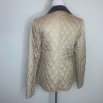 Karen Scott Tan Quilted Jacket Brown Corduroy Collar Sz Small Town & Country Preppy Photo 1