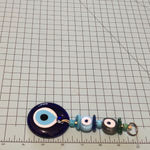Handmade Turkish Evil Eye Art Wall Hanger Keychain Blue Photo 1