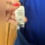 B Darlin  Womens Juniors Blue Sparkle Leg Slit Evening Gown Dress‎ SIZE 3/4 Photo 7