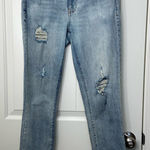 Gap EUC  women’s light wash ripped slim fit girlfriend‎ denim jeans size 27 Photo 0