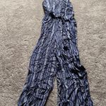 Derek Heart  Navy White Striped Sleeveless Jumpsuit SIZE S Photo 0