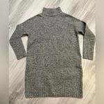 AQUA NWOT  Gray Mock Neck Sweater Dress - 100% Exclusive Photo 3