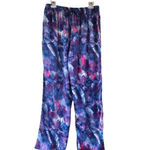 New Tyger Lotus blue and pink silk palazzo Wide leg pants Loungewear Ethereal Size XL Photo 10