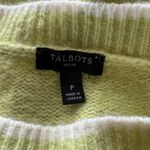 Talbots  petite greenish yellow pullover long sleeve crew sweater women's size P Photo 5