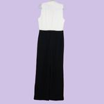 White House | Black Market NEW black white colorblock Tie-Detail Jumpsuit, 8 Photo 7