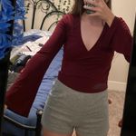 Forever 21 Maroon Wrap Crop Top Photo 0