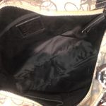 Coach Vintage Horse & Carriage Tan Satin Shoulder Bag Black Leather Straps Photo 9