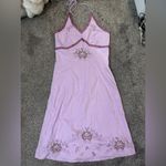 Euro 100% Cotton Halter Dress Purple Size M Photo 2