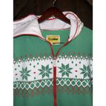 Tipsy Elves  One Piece Zip Up Unisex S Hooded Christmas jumpsuit Red Green Snow Photo 2