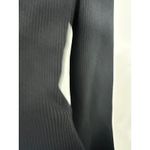 CAARA Black Ribbed Knit Bell Sleeve Sweater Slightly Cropped Top Size S Photo 4