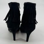 Nine West  Pure Heart 2‎ Fringe Boots Booties Black Size 8 Photo 3
