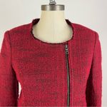 Rebecca Minkoff Red Tweed Zip Jacket Photo 2
