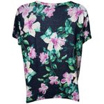 J.Jill  100% Linen Floral Print Tie Hem Top Coastal Lagenlook Feminine S Photo 4