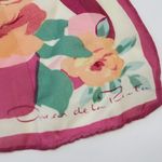 Oscar de la Renta Vintage  Floral Silk Scarf Photo 4