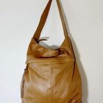 Christopher Kon Caramel Leather Hobo Bag Boho Tan Slouchy 70s Vibes Whipstitch Tan Photo 3