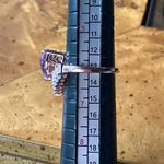 Natural Rose de France Amethyst Sterling Silver Chevron Heart Ring Size 6 Pink Photo 7