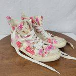 Aeropostale  Women's‎ Sneakers 7 Multi Floral Print Canvas High Round Toe Lace Up Photo 6