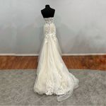 Martina Liana 1211 Ivory Lace Tulle Plunge Strapless Gown Size 12 Photo 5