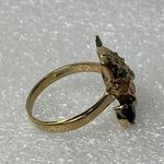 Head 10KT Yellow Gold Clyde Duneier Cat’s With Bow Ring 7 Photo 3