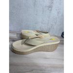 Volatile Womens 10 Wedge Bahama Flip Flop Sandals Tan Beige Comfort New Photo 2