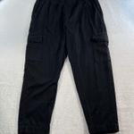 Gap XL Cargo Pants Mid Rise Black Twill Pull On Boho Elastic Waist Boho Grunge Photo 3
