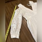 IRO  Meila eyelet white cotton mini cold shoulder Longsleeve Mini dress 38 nwt Photo 7