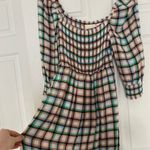 Anthropologie Maeve by Anthro Cerie Smocked Plaid Checker Maxi Dress with Balloon Sleeves Photo 4