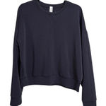 Spanx  Sweatshirt Womens Large Charcoal Gray AirEssentials Crewneck Cropped Photo 0