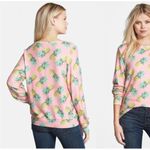 Wildfox Pineapple Palace Crew Neck Sweatshirt in Pink Size Small Photo 1
