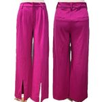 Nordstrom NEW Happily Grey Magenta Pink Wide Leg Trousers Size 7 Photo 2