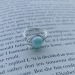 Handmade wire wrapped ring with gemstone! Silver Photo 2