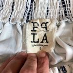 PPLA Women’s Blouse Long Sleeve Smocked Top Tie Wrist Elastic Off Shoulder Neck Photo 10