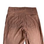 American Eagle  Size S High Rise Brown Flared Pants Faux Suede Pull On Western Photo 4