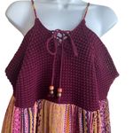 Xhilaration  Women Boho Maxi Sundress Dress L Vibrant Smock Back‎ Festival Beachy Photo 9