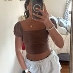 PacSun Brown Crop Top Photo 0