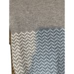 Aspen Gray White Cowl Wide Neck Long Sleeve Oversized Knit Sweater Women Sz S Photo 2