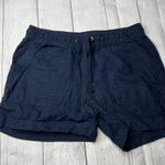 Nautica Blue Linen Coastal Shorts Elastic Waistband Stretch Size Small Photo 1
