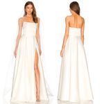 NWT SAU Lee X Revolve Heidi Strapless Gown White Bridal Long Dress Size 00 Photo 1