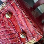 Brahmin RARE🔥Authentic BRAHIM vintage croc leather zip top shoulder bag Photo 5