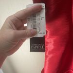 Adrianna Papell Red Satin Ruffle Dress ruched NWT $190 Size 8 Photo 7