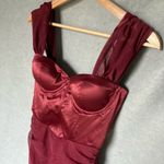 Oh Polly Dress Corset Size 4 Red Maxi Bustier Renaissance Vampires Whimsigoth Photo 3