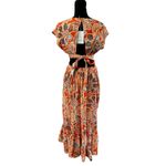 MISA Los Angeles NWT! Misa Dana Mae Dress Tangerine Flora Maxi Dress - Size Small Photo 7